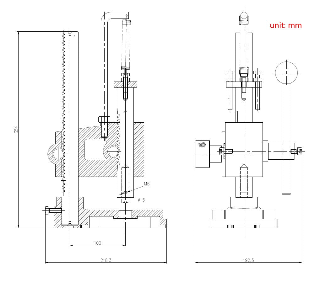 KANG Industrial AP-1S Arbor Press, Solid Construction, 1 Ton Adjust Press Height Jewelry Tools